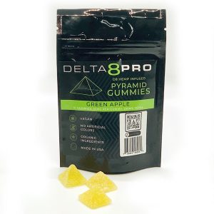 Delta 8 Pro D8 Pyramid Gummies Green Apple