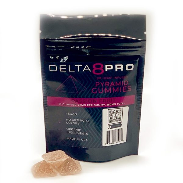 Delta 8 Pro D8 Pyramid Gummies Passion Fruit