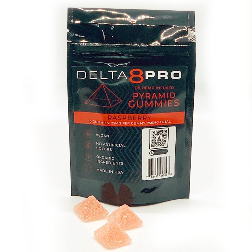 DELTA 8 PRO™ PYRAMID GUMMIES RASPBERRY Delta 8 Pro