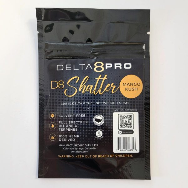 Delta 8 Pro D8 Shatter Mango Kush