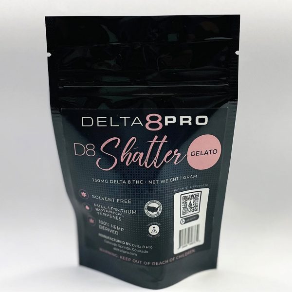 Delta 8 Pro D8 Shatter Gelato Front