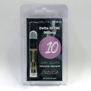 Delta 8 Pro Delta 10 Vape Cartridge Berry Gelato Indica