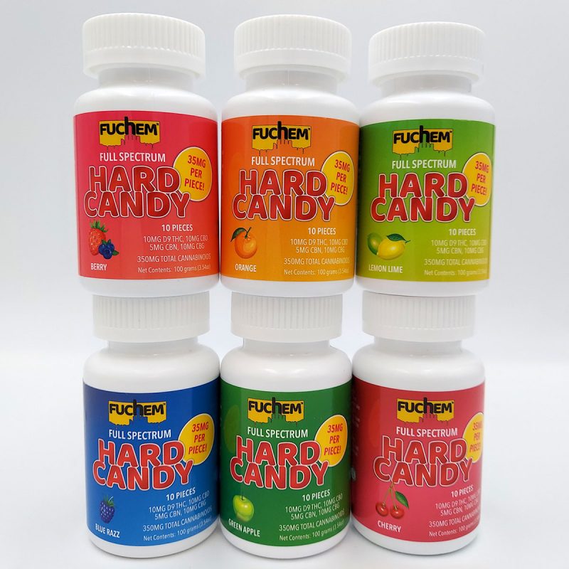 Delta 8 Pro Fuchem Full Spectrum Hard Candy D9 THC CBD CBN CBG
