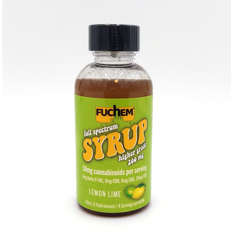 Fuchem Full Spectrum D9 THC CBD CBN CBG Syrup Lemon Lime