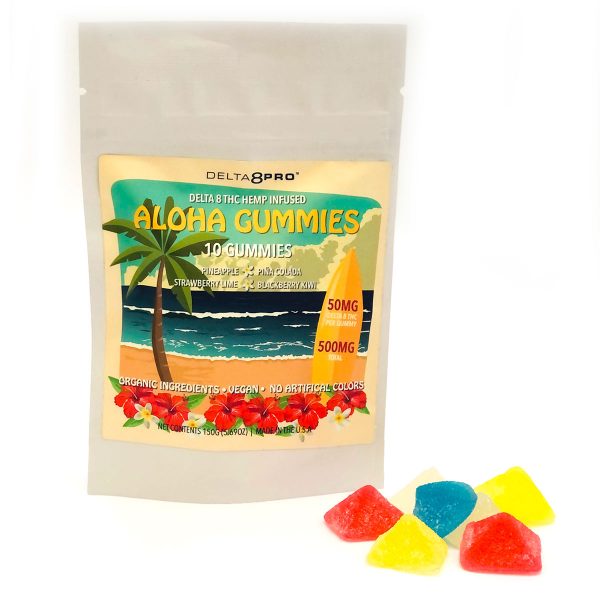Delta 8 Pro THC Hemp Infused Gummies Pineapple Pina Colada Strawberry Lime Blackberry Kiwi