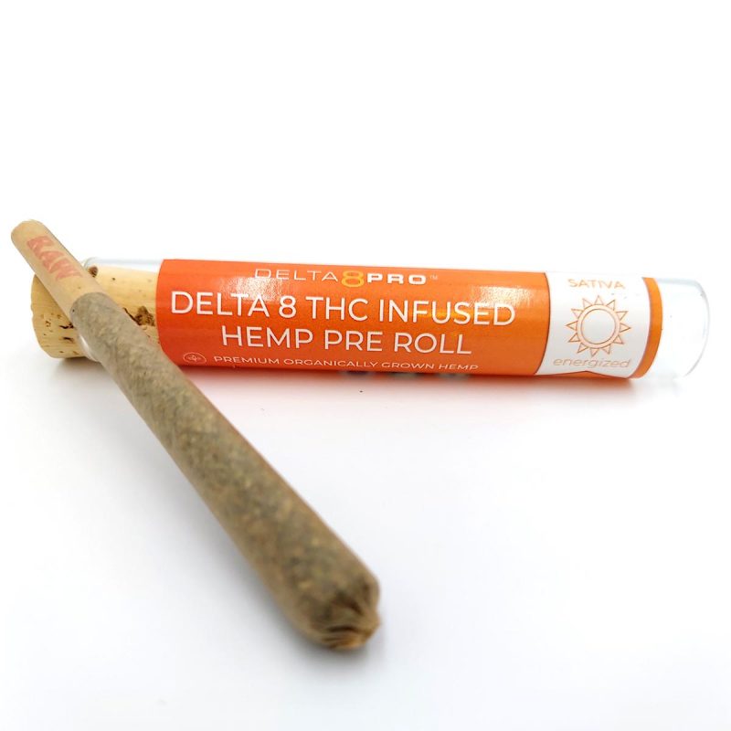 Delta 8 Pro D8 THC Infused Hemp Pre Roll Sativa Energized