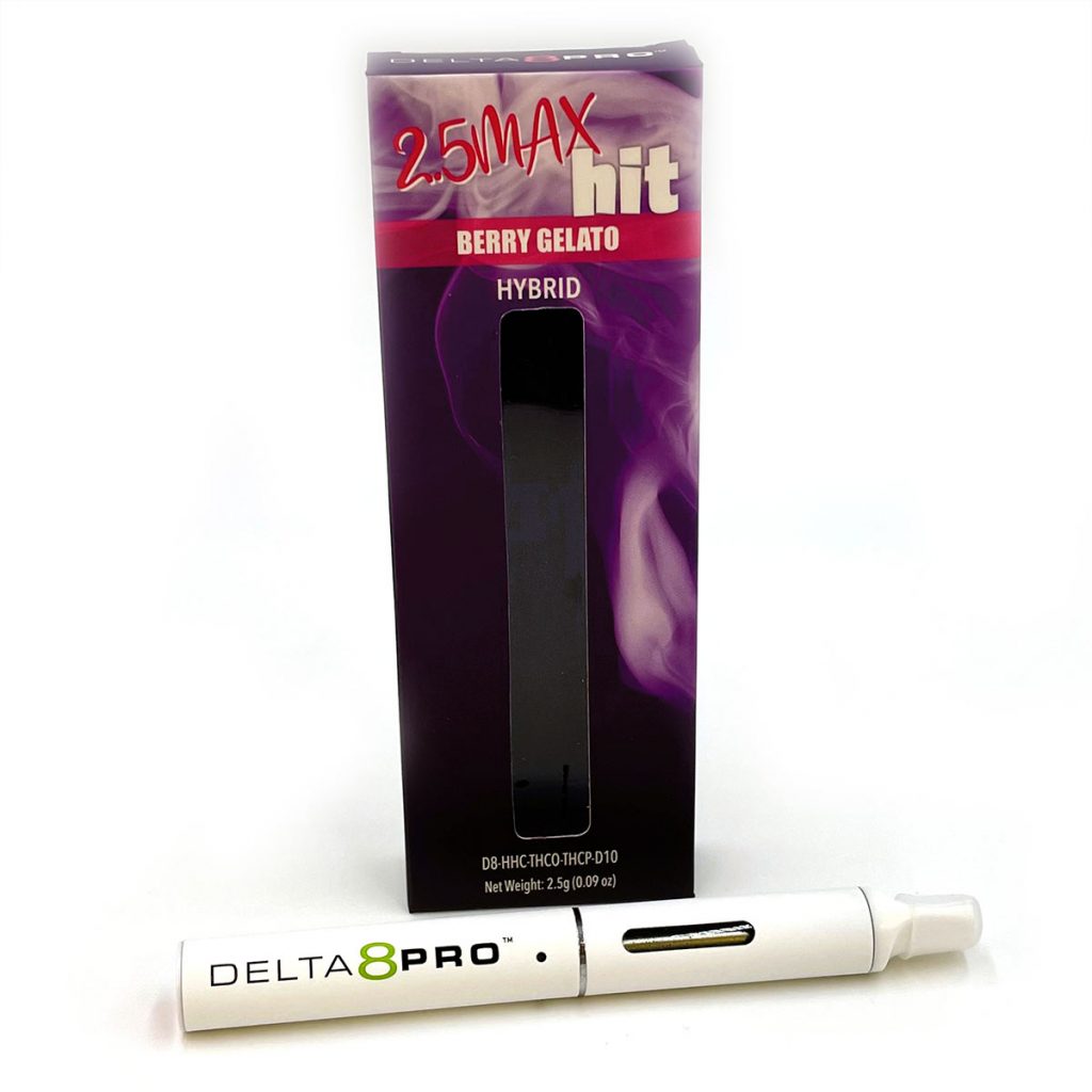 Delta 8 Pro™ 25ml Max Hit Δ8 Hhc Thc P Δ10 Disposable Vape Berry Gelato Delta 8 Pro 1419