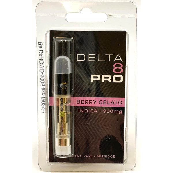 Delta 8 Pro D8 1ml Vape Cartridge Indica Berry Gelato