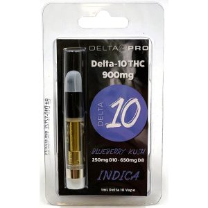 Delta 8 Pro Delta 10 1ml Vape Cartridge Indica Blueberry Kush