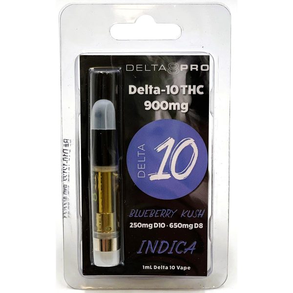 Delta 8 Pro Delta 10 1ml Vape Cartridge Indica Blueberry Kush