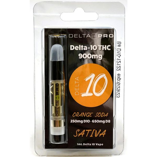 Delta 8 Pro Delta 10 1ml Vape Cartridge Sativa Orange Soda