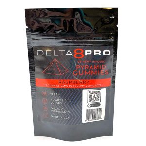 Delta 8 Pro D8 Hemp Infused Pyramid Gummies Raspberry