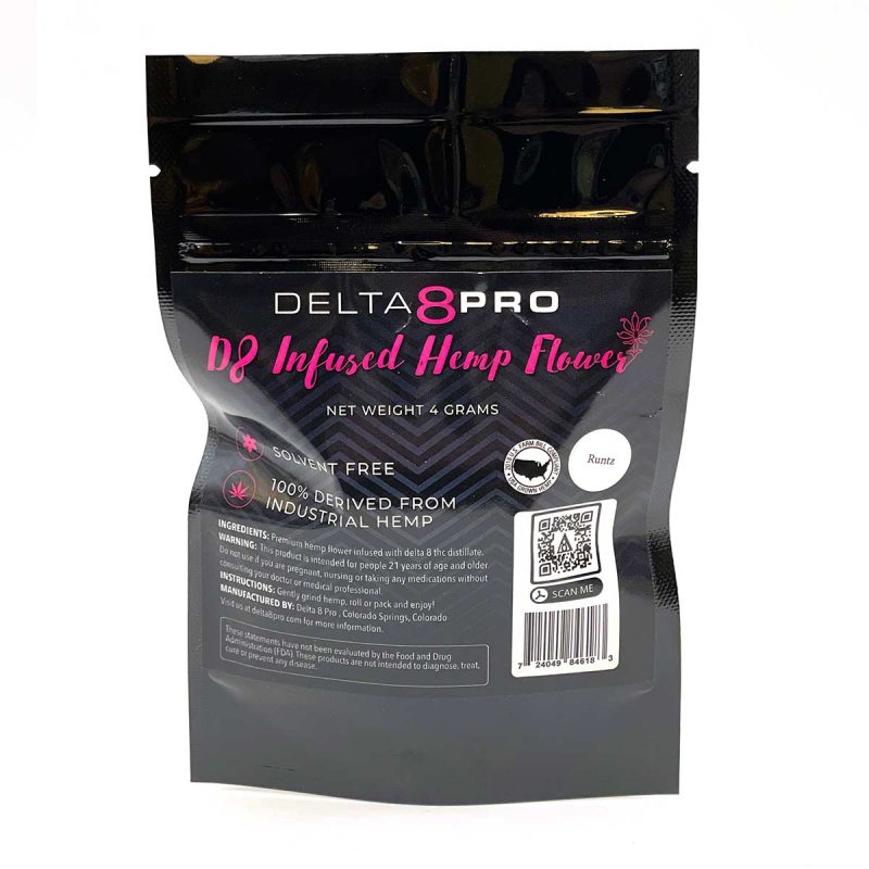 Delta 8 Pro D8 Infused Hemp Flower Solvent Free Runtz