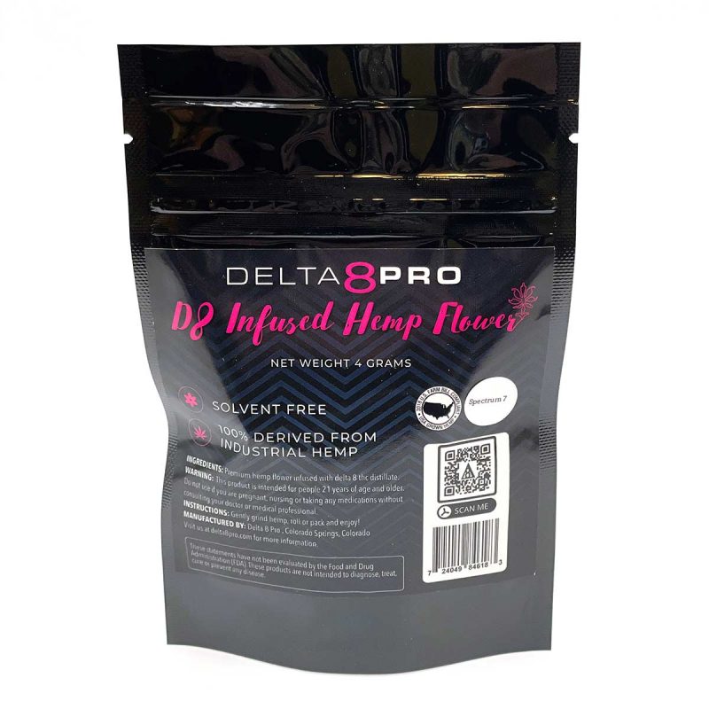 Delta 8 Pro D8 Infused Hemp Flower Solvent Free Spectrum 7