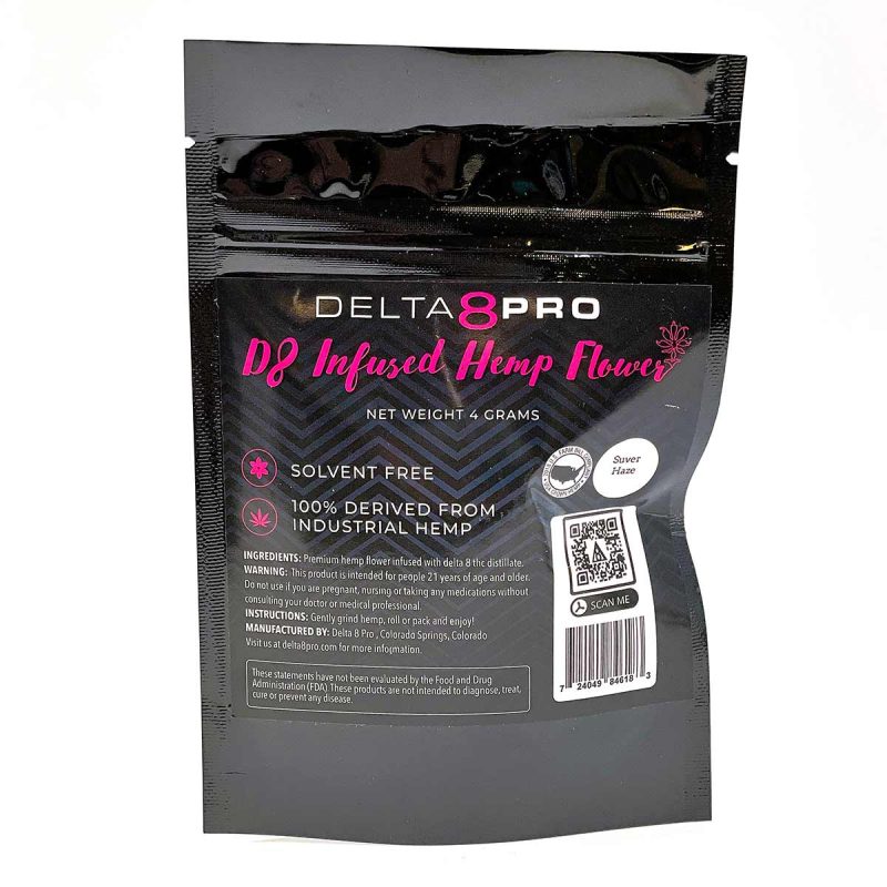 Delta 8 Pro D8 Infused Hemp Flower Suver Haze