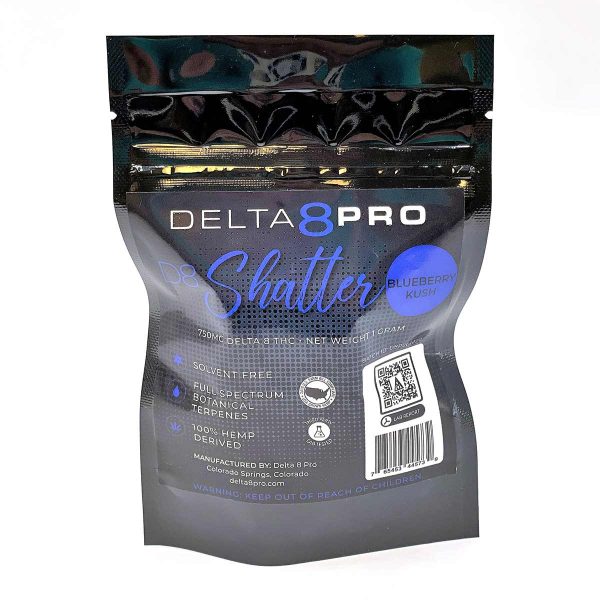 Delta 8 Pro D8 Shatter Blueberry Kush
