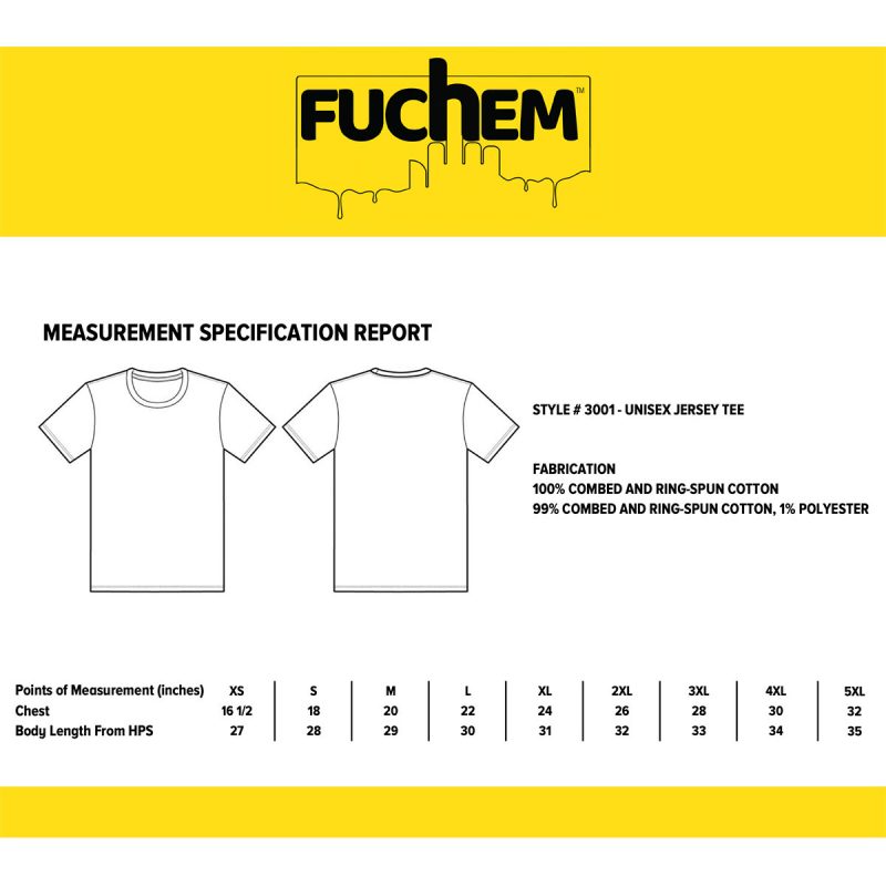 Delta 8 Pro FUCHEM™ Alternative Cannabinoids T Shirt Sizes