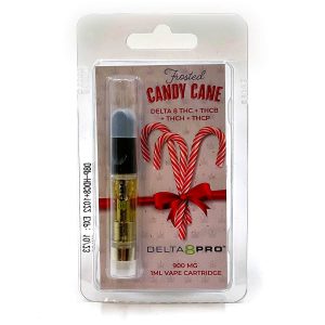 Delta 8 Pro 1ml Vape Cartridge 900mg Frosted Candy Cane D8 THC THCB THCH THCP