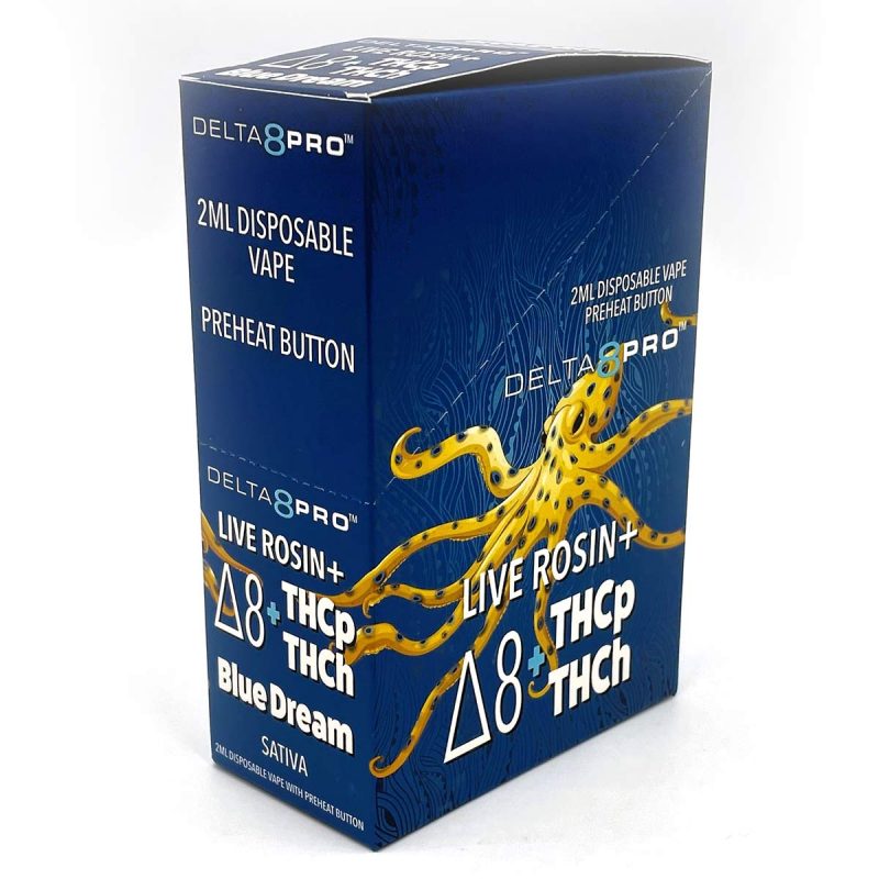 Delta 8 Pro Live RosinD8THCPTHCH Blue Dream 5ct Display Box Closed