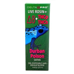 Delta 8 Pro Live RosinD8THCPTHCH Durban Poison Front