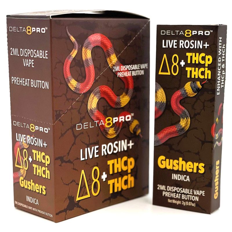 Delta 8 Pro Live RosinD8THCPTHCH Gushers 5ct Display Box Closed Individual