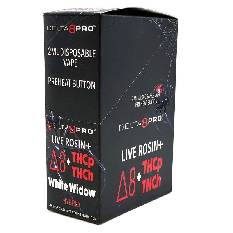 Delta 8 Pro Live RosinD8THCPTHCH White Widow 5ct Display Closed