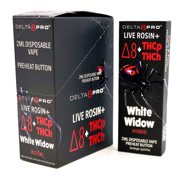 Delta 8 ProLive RosinD8THCPTHCH White Widow 5ct Display Box Closed Individual