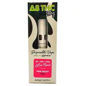 Delta 8 Pro THC 2.5g Disposable Vape D8 D9o THCp Live Resin Pink Rozay Indica