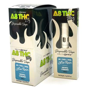 Delta 8 Pro THC 2.5g Disposable Vape D8 THCh THCb Live Resin Krypto Chronic Sativa Box 2