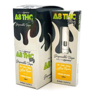 Delta 8 Pro THC 2.5g Disposable Vape D8 THCv THCp Live Resin Lemon Skunk Sativa Box 2
