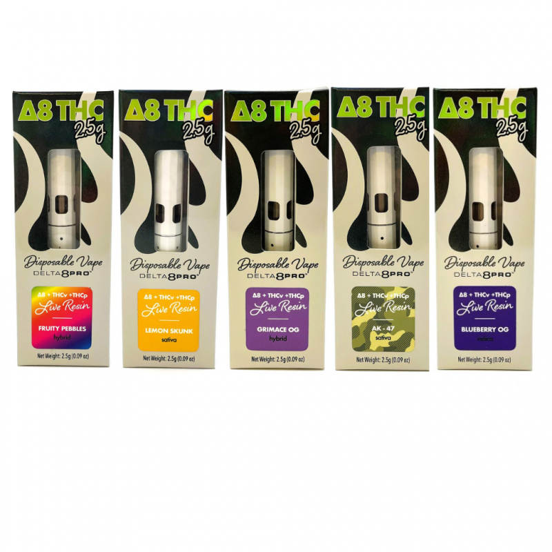 Live Resin Disposable ∆8THCPTHCV 5 Pack Bundle
