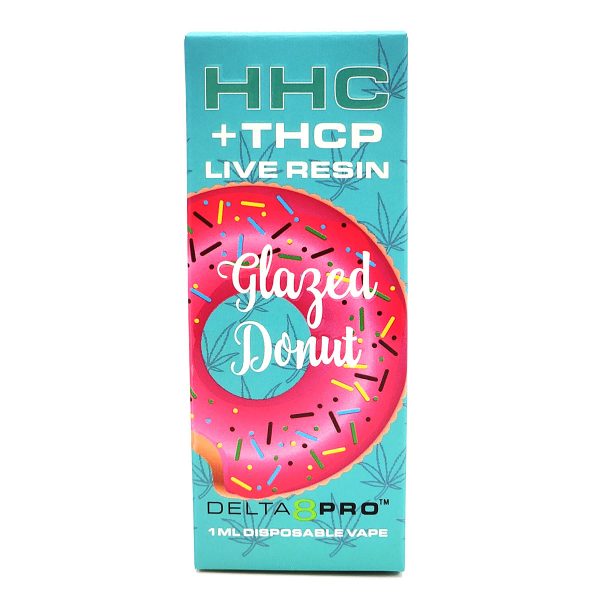 Delta 8 Pro Disposable Vape HHC THCP Live Resin Glazed Donut