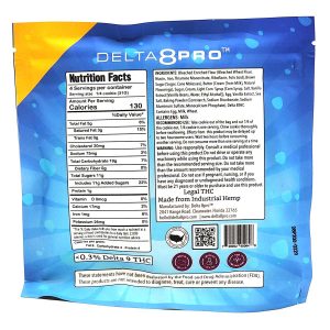 Delta8 Pro Toffee Caramel Crunch Cookie 200mg D8 THC Back
