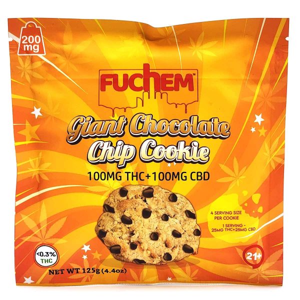 FUCHEM Giant Chocolate Chip Cookie 100mg THC 100MG CBD Front