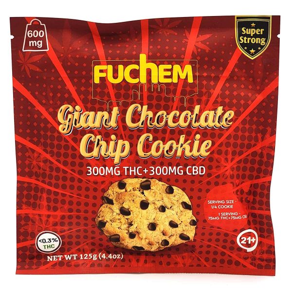 FUCHEM Giant Chocolate Chip Cookie 300mg THC 300MG CBD Front