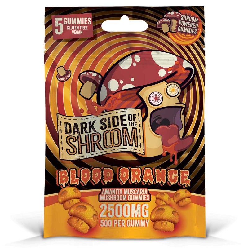 Delta 8 Pro DSOS Amanita Muscaria Mushroom Gummies Blood Orange
