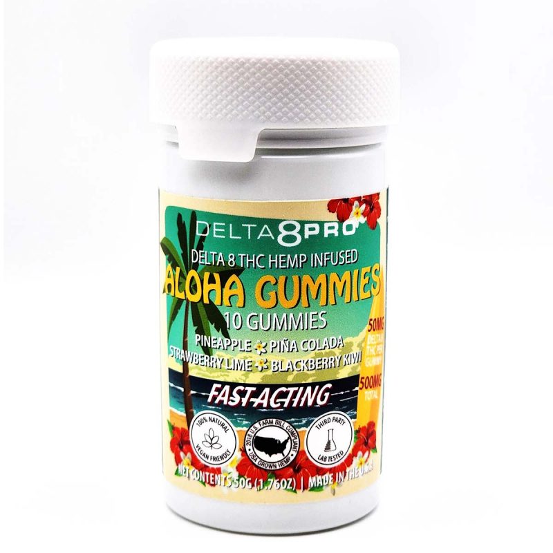 Delta 8 Pro D8 THC Aloha Gummies Front